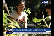 Five children buried alive in Bohol landslide
