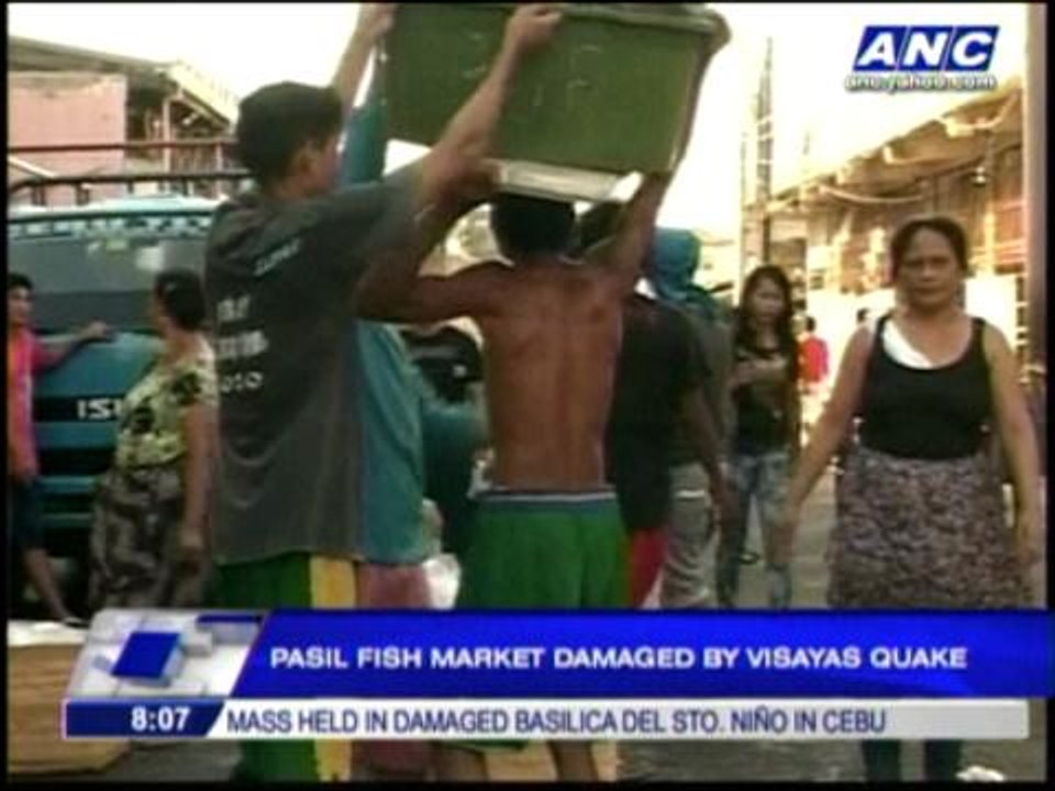 Pasil fish market damaged by Visayas quake