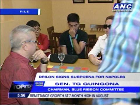 Drilon signs subpoena for Napoles