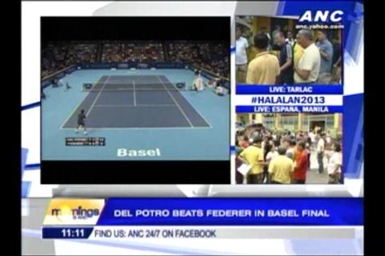 Del Potro beats Federer in Basel final