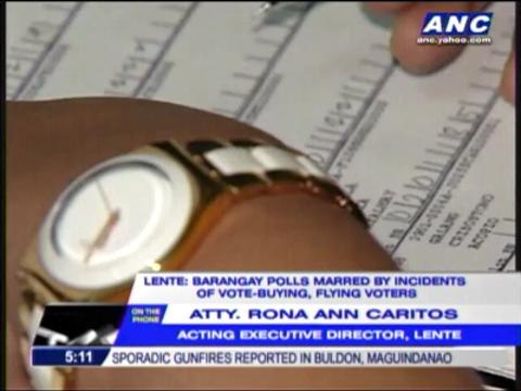 Voter fraud incidents mar barangay elections: LENTE