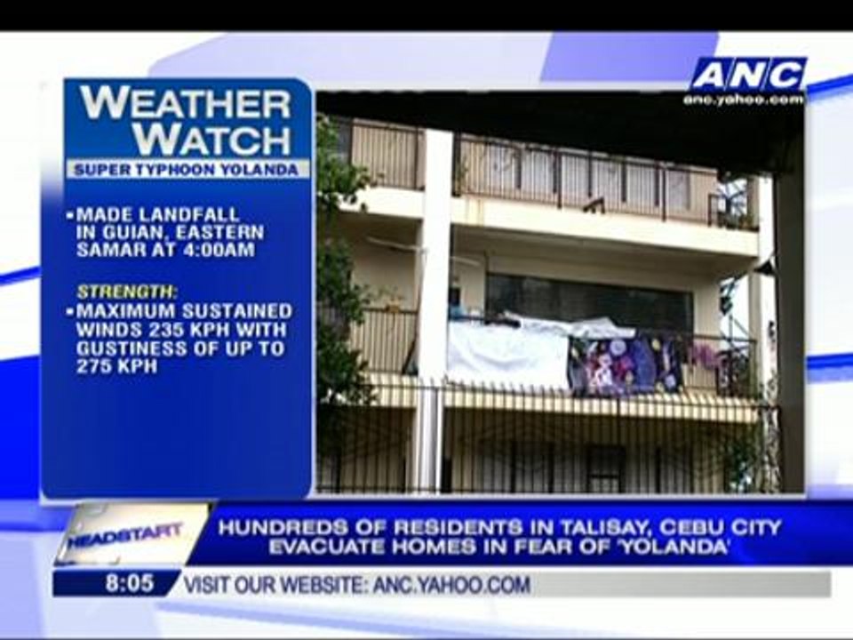 'Yolanda' displaces hundreds in Cebu