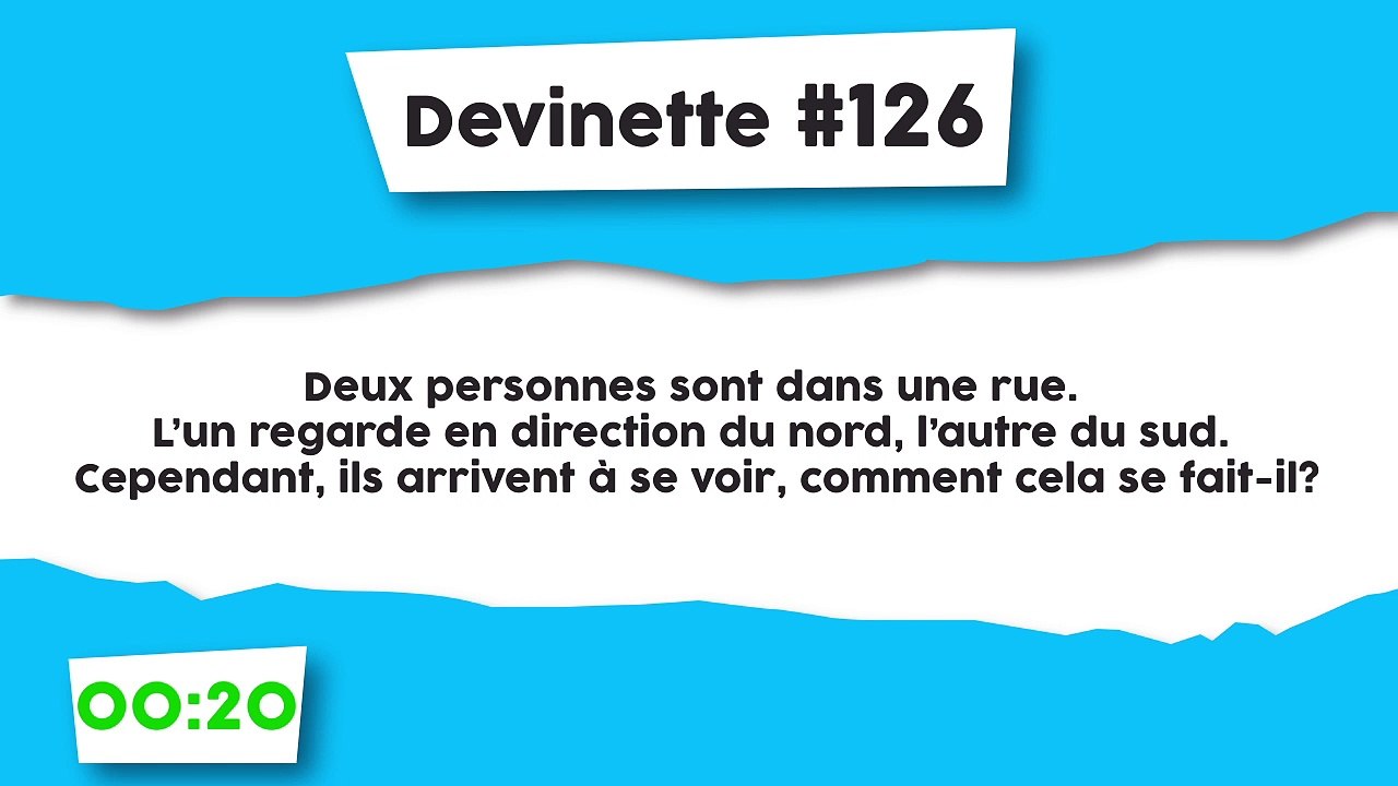 Devinette #126 : Jeu de regards.