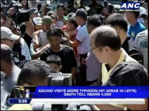 PNoy goes to more typhoon-hit areas