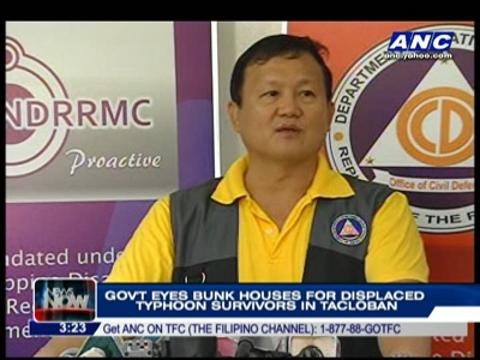 Gov't to build bunkhouses for typhoon survivors in Tacloban
