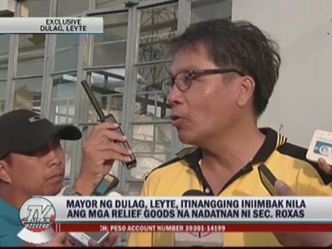 Dulag mayor denies hoarding relief goods