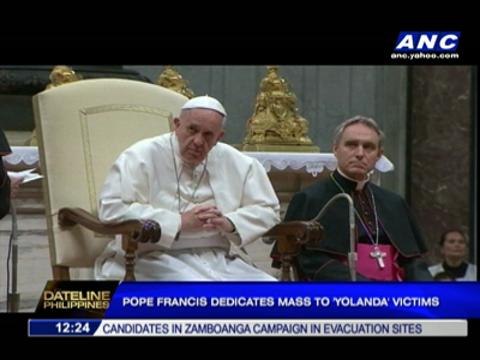 Pope Francis dedicates mass to 'Yolanda' victims