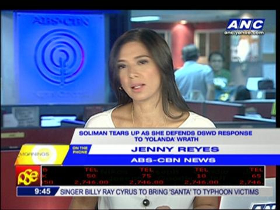 Dinky tears up, defends response to 'Yolanda'
