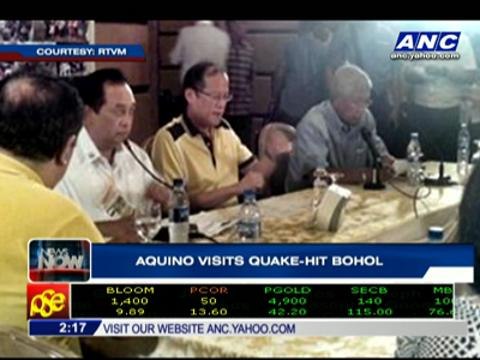 PNoy returns to quake-hit Bohol, checks on rehab efforts
