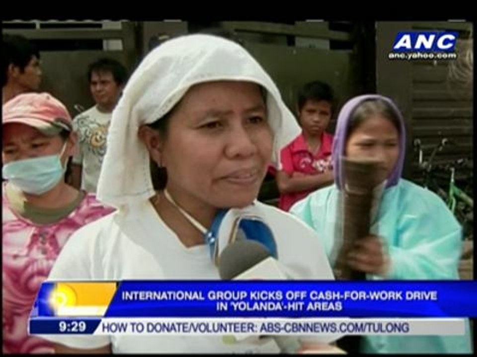 Int'l NGO starts cash-for-work program in Tacloban