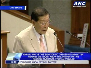 Enrile says Miriam only got 56 in ethics