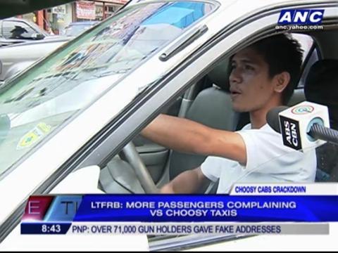 'Choosy' taxi drivers face P6,000 fine