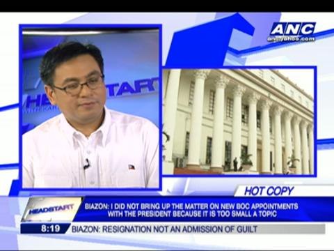 I did my best at Customs - Biazon