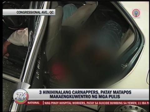3 suspects dead in QC carnapping incident