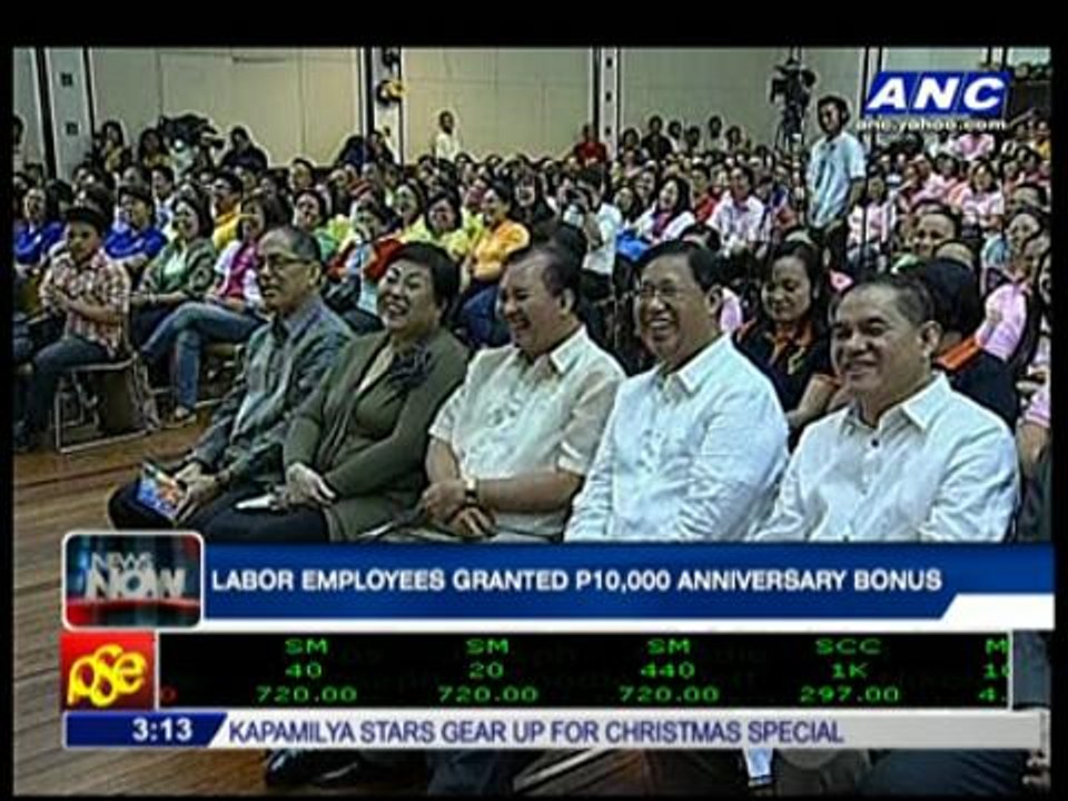 Labor employees granted P10,000 anniversary bonus