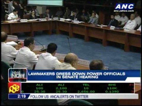 Lawmakers chide power officials in Senate hearing