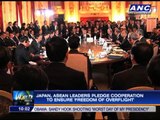 Japan, Asean leaders cooperate to ensure 'freedom of overflight'