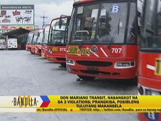 Don Mariano Transit topped 'Most Dangerous' list