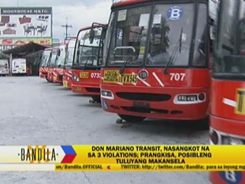 Don Mariano Transit topped 'Most Dangerous' list