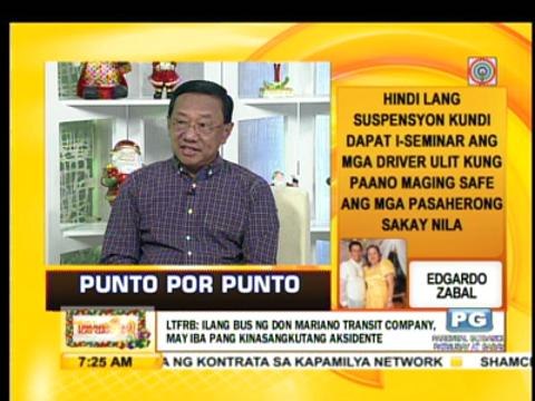 Punto por Punto: Ilang Don Mariano buses, nasangkot sa aksidente