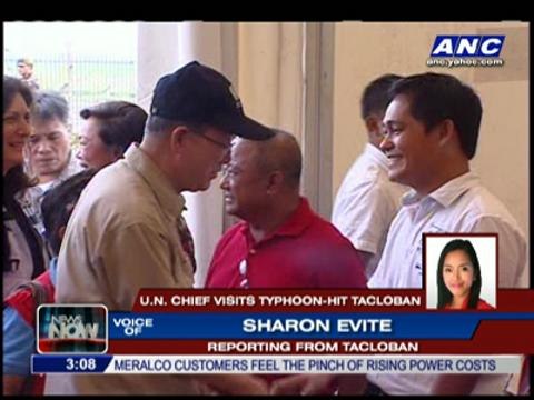 UN chief visits typhoon-hit Tacloban