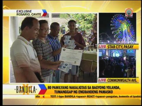 Yolanda survivors receive gifts from Cavite govt