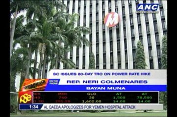 Bayan Muna lauds TRO on power rate hike
