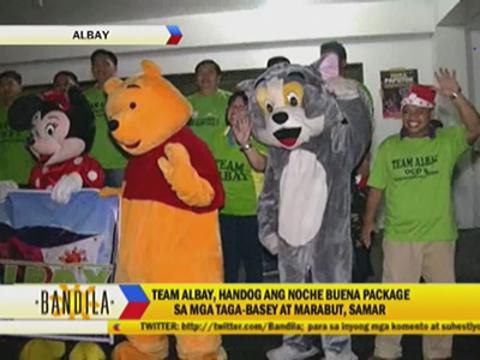 Team Albay celebrating Christmas with 'Yolanda' survivors