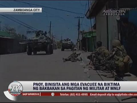 PNoy visits displaced residents in Zamboanga City