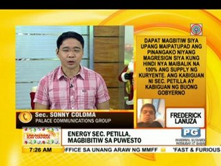 Punto por Punto: Energy Secretary Petilla magbibitiw sa pwesto