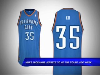 NBA's 'nickname jerseys' to hit the court next week