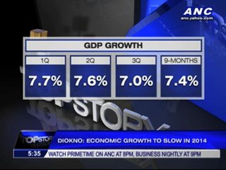 Diokno: Economic growth to slow in 2014
