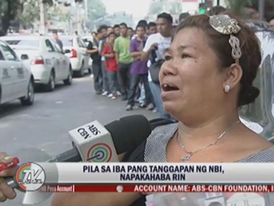 Applicants suffer long lines for NBI clearance