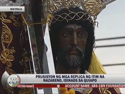 Devotees show faith in procession of Black Nazarene replicas