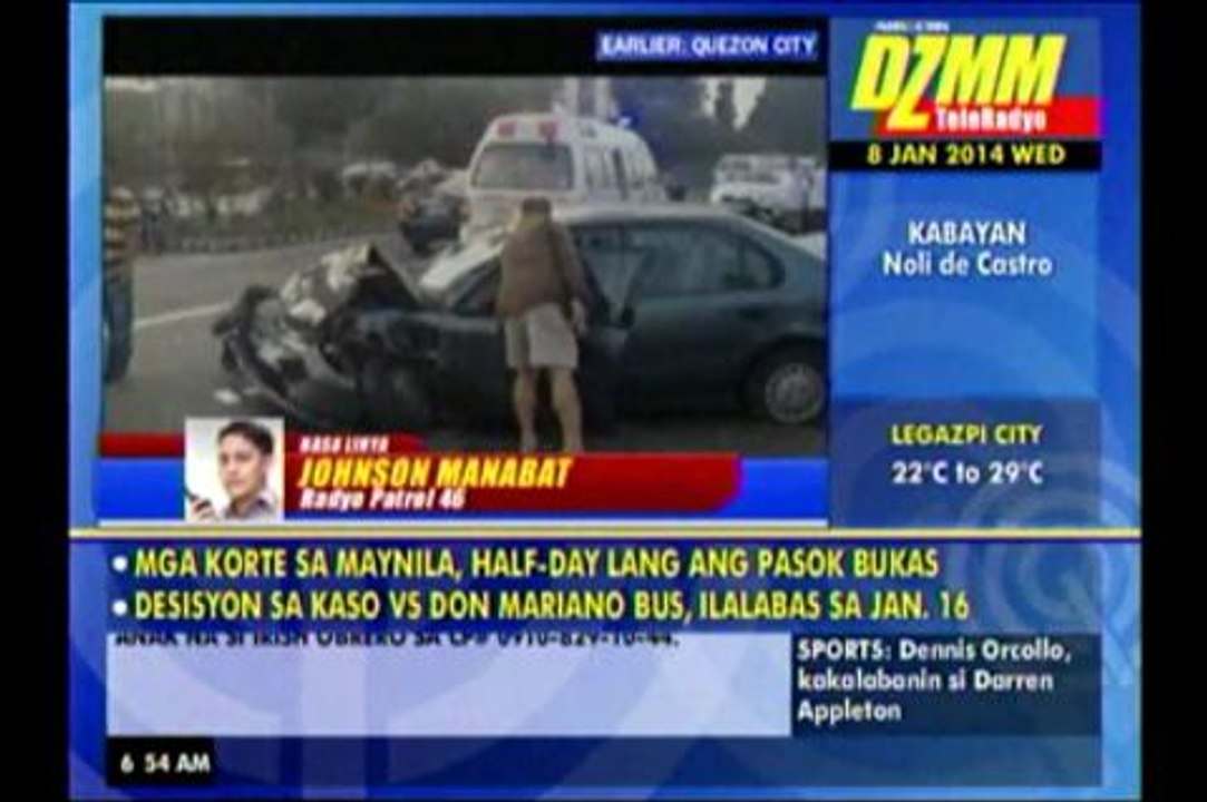 Customs officer killed, 2 hurt in QC road mishap
