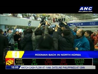 Rodman back in N. Korea for Kim's birthday