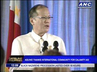 PNoy thanks int'l community for Yolanda aid