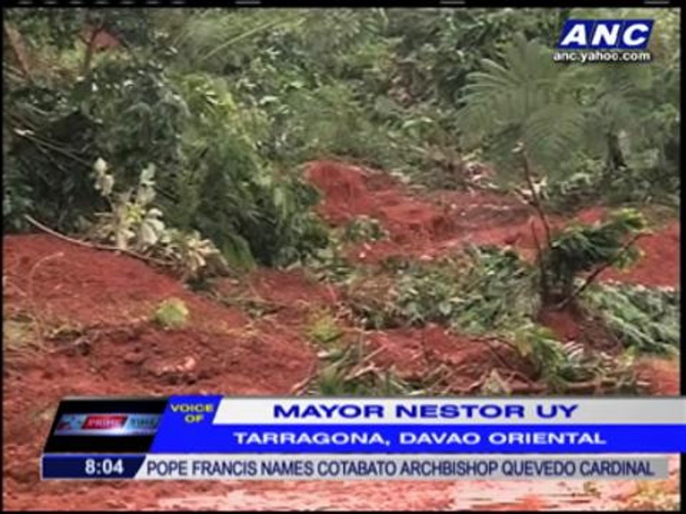 Families escape landslide in Davao Oriental