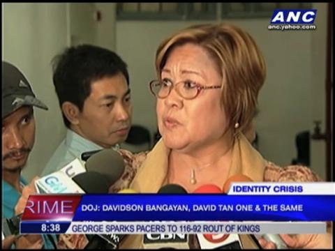 DOJ: Davidson Bangayan is David Tan