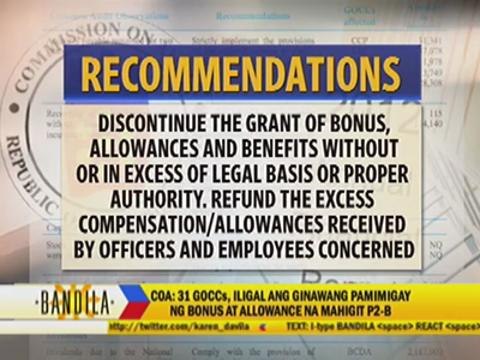 31 GOCCs told to return P2-B bonuses