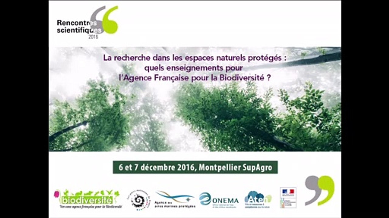 Rencontres scientifiques 2016 : Le transfert d’une approche scientifique et son intégration dans les projets « multi-acteurs » : la conservation des espèces protégées - John D. Thompson