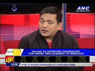 Palami to interview coaching candidates in February