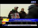 Schumacher fans march at Spa F1 racetrack