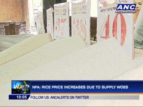 NFA: Rice price increases due to supply woes