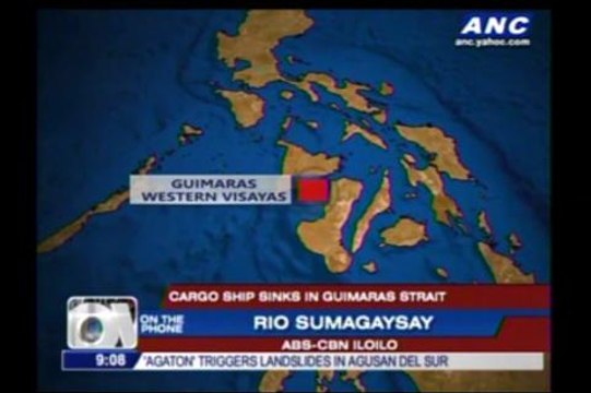 Cargo ship sinks in Guimaras Strait