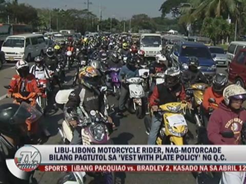 Motorcycle riders protest against 'discrimination'