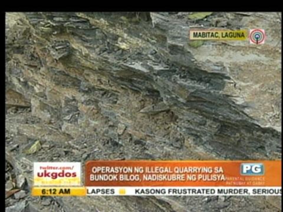 Illegal quarrying site found in Laguna