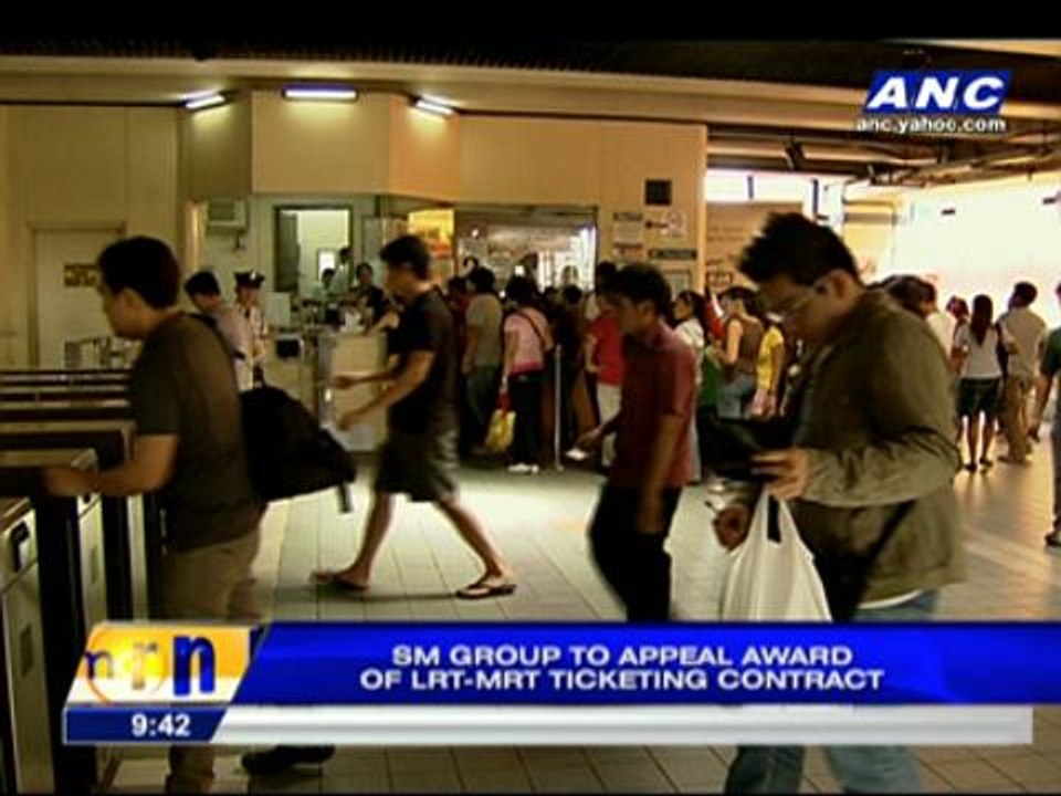 SM group to appeal award of LRT-MRT ticketing contract