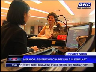 Download Video: Meralco: Generation charge falls in February