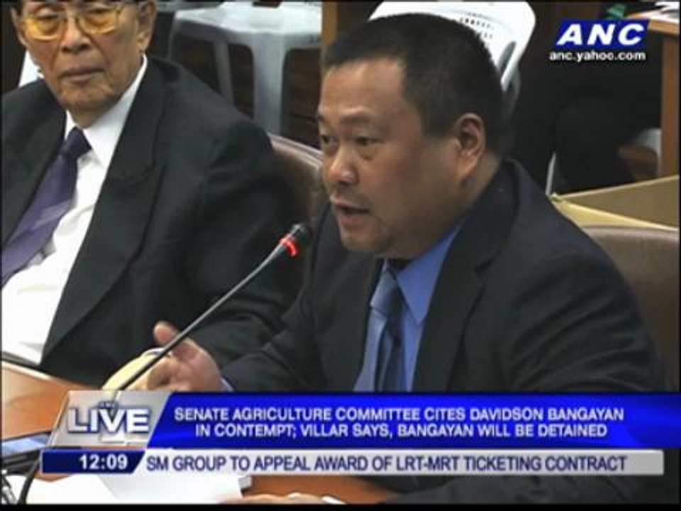 Senate cites Davidson Bangayan in contempt